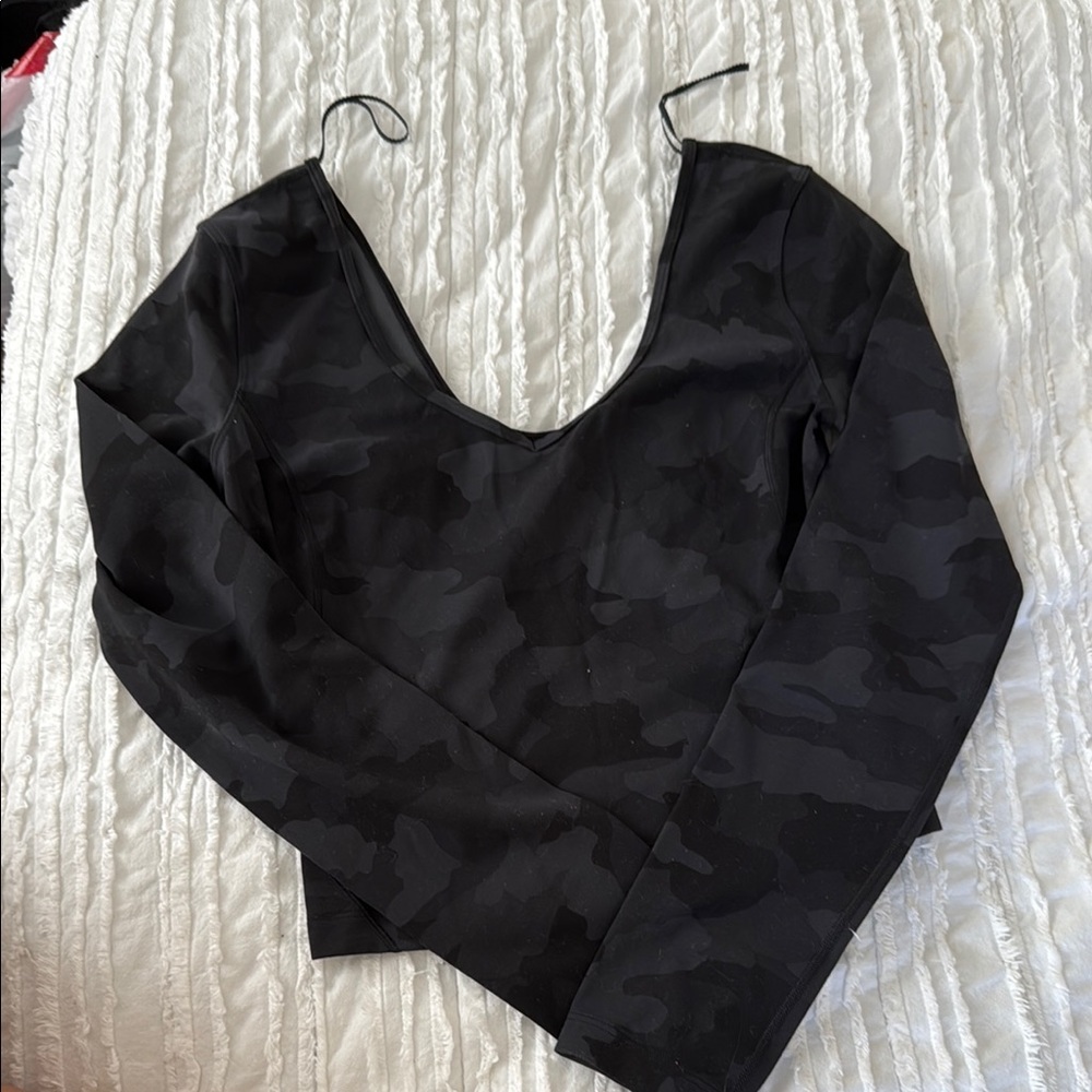Lululemon Athletica Black Asymmetrical Cut Out Bodysuit